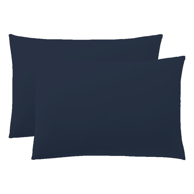 Lot de 2 Taies d'oreiller "Duo Protect" imperméable 100% Coton 57 fils/cm² 50 x 70 cm Bleu Nuit