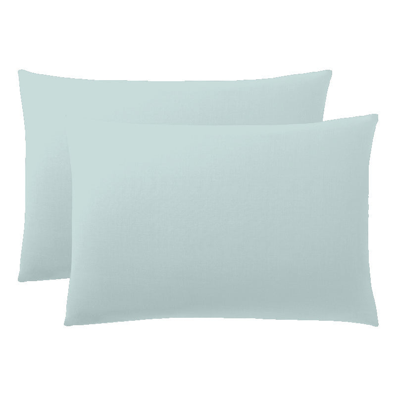 Lot de 2 Taies d'oreiller "Duo Protect" imperméable 100% Coton 57 fils/cm² 50 x 70 cm Menthe