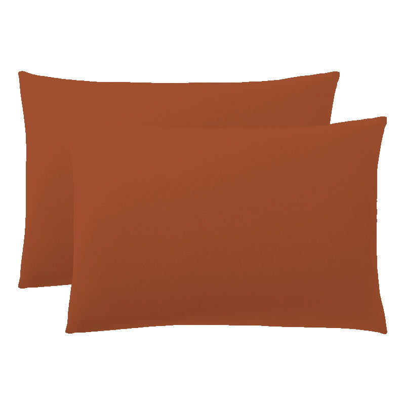 Lot de 2 Taies d'oreiller "Duo Protect" imperméable 100% Coton 57 fils/cm² 50 x 70 cm Paprika