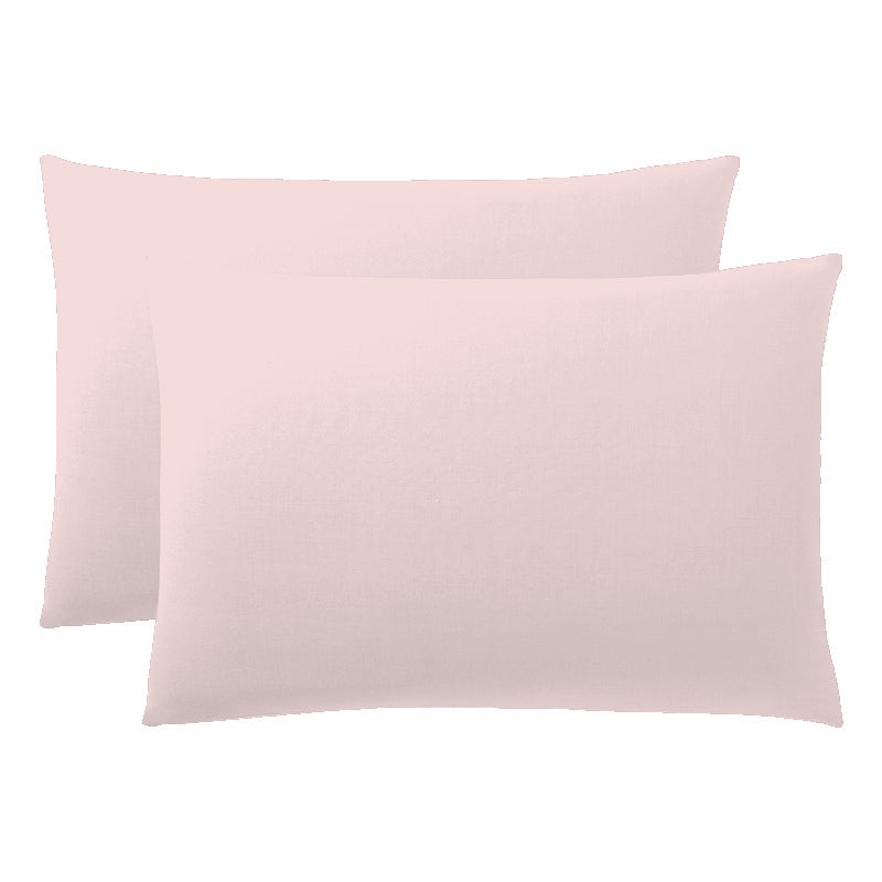 Lot de 2 Taies d'oreiller "Duo Protect" imperméable 100% Coton 57 fils/cm² 50 x 70 cm Rose Dragée