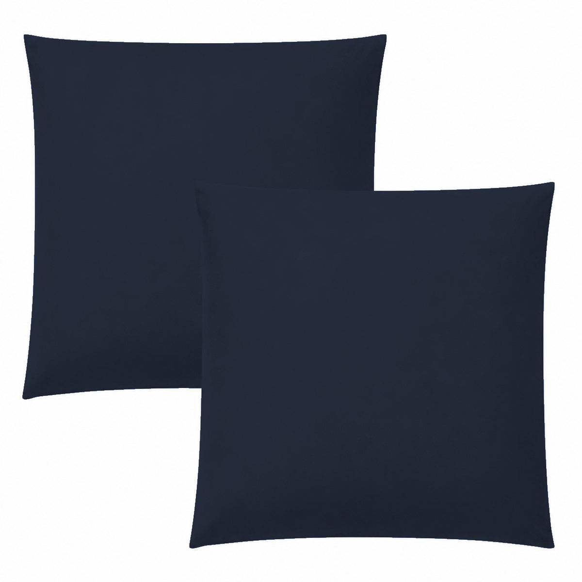 Lot de 2 Taies d'oreiller "Duo Protect" imperméable 100% Coton 57 fils/cm² 63 x 63 cm Bleu Nuit