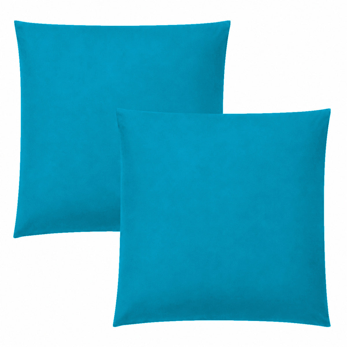 Lot de 2 Taies d'oreiller "Duo Protect" imperméable 100% Coton 57 fils/cm² 63 x 63 cm Cyan