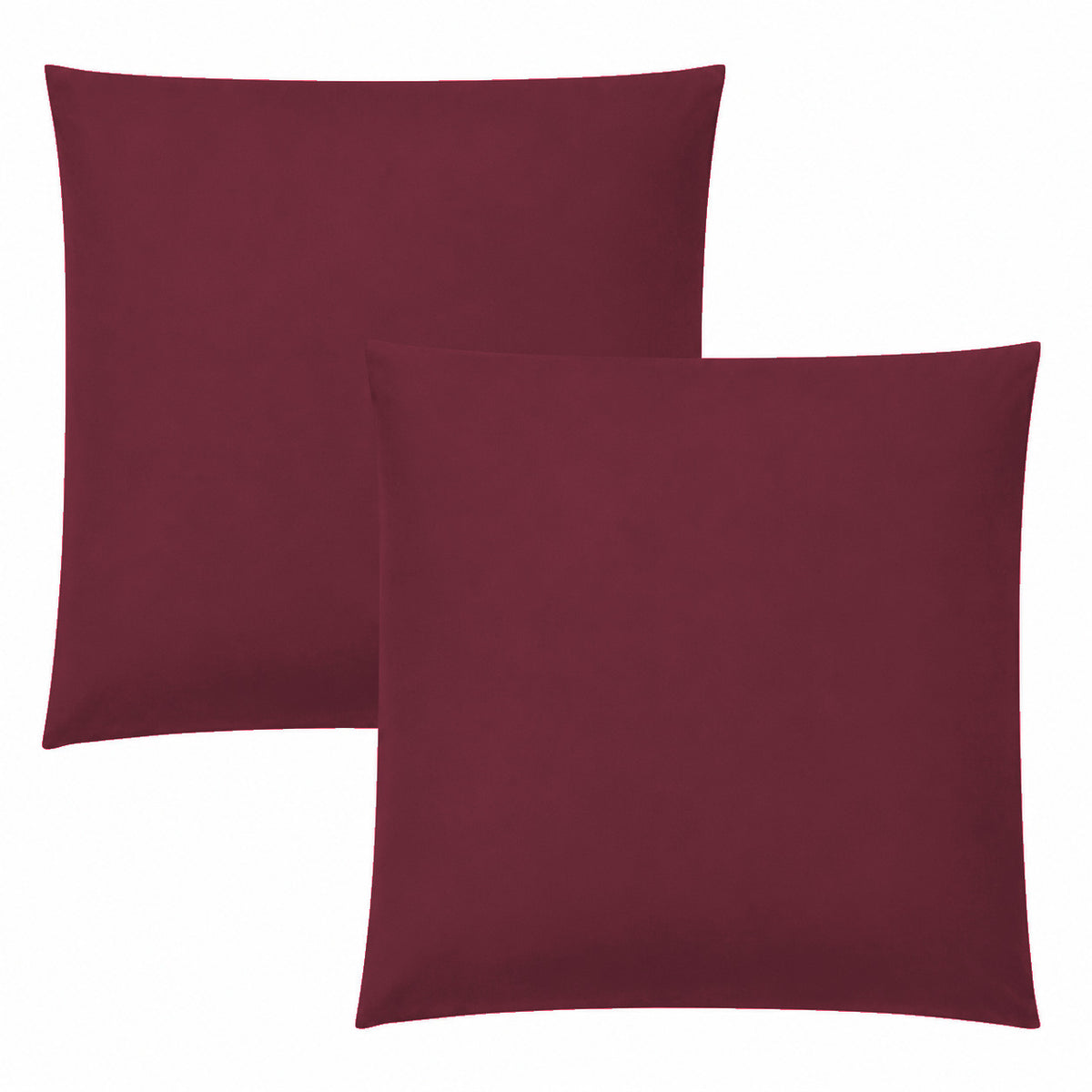Lot de 2 Taies d'oreiller "Duo Protect" imperméable 100% Coton 57 fils/cm² 63 x 63 cm Grenat