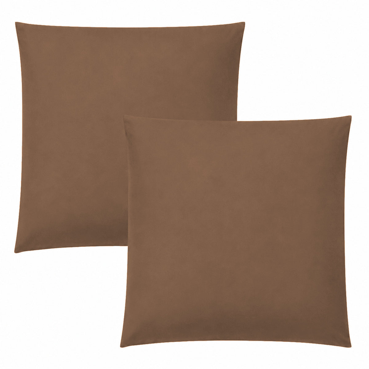 Lot de 2 Taies d'oreiller "Duo Protect" imperméable 100% Coton 57 fils/cm² 63 x 63 cm Taupe
