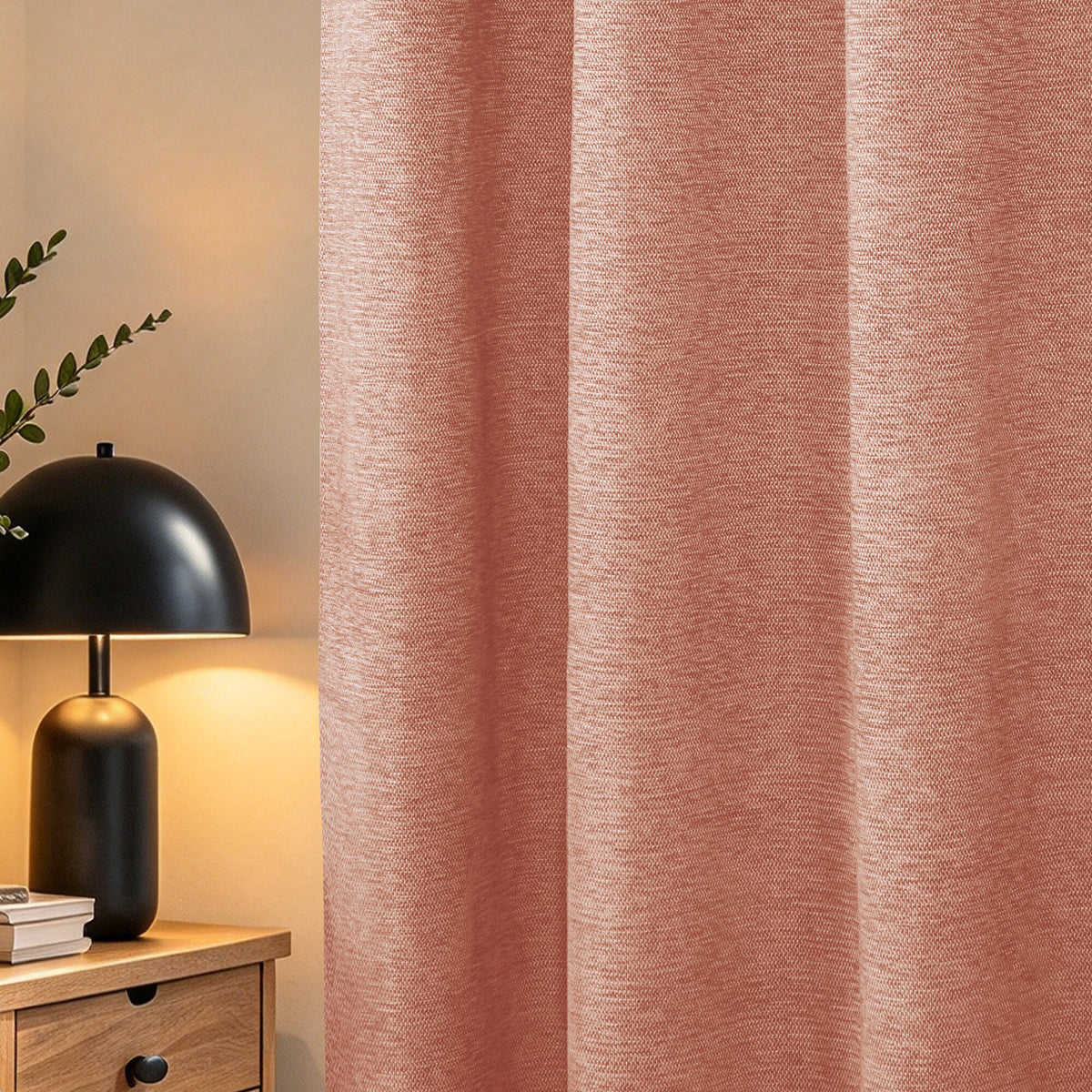 Rideau occultant phonique et thermique doublé polaire 140 x 240 cm "Arctica" 100% opaque Rose Boise ROSEBOISE