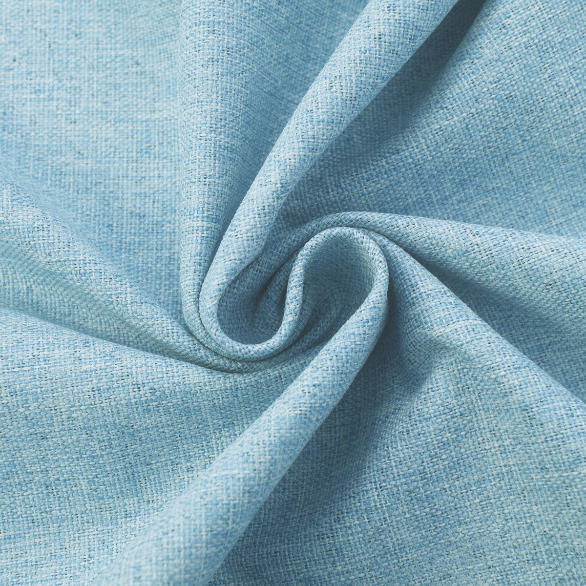 Rideau 100% occultant + 8 œillets 140 x 240 cm Polyester chambray "Cocooning" Azur