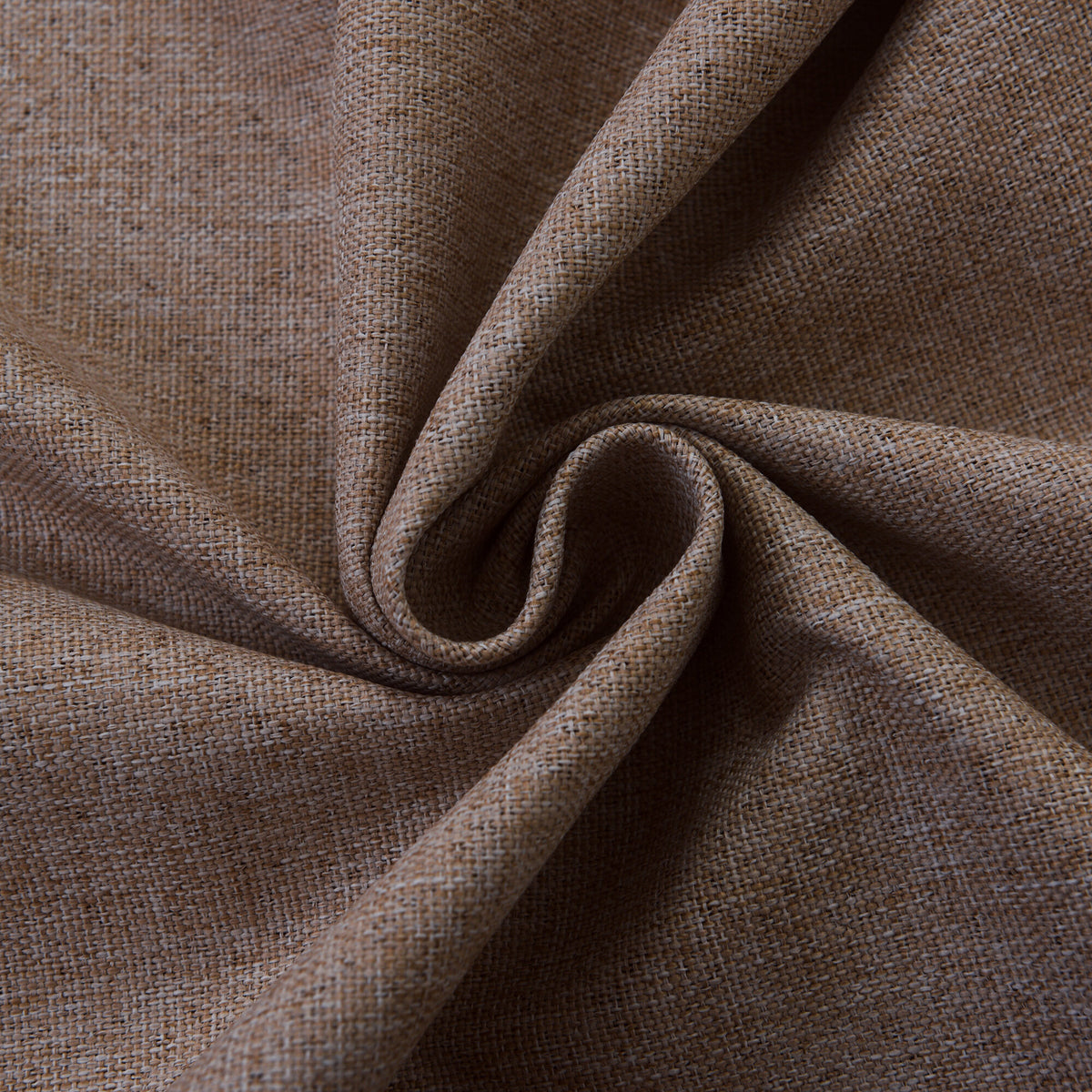 Rideau 100% occultant + 8 œillets 140 x 240 cm Polyester chambray "Cocooning" Chataigne