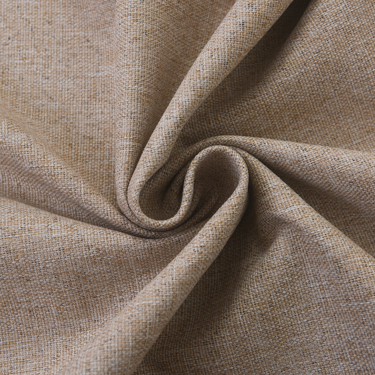 Rideau 100% occultant + 8 œillets 140 x 240 cm Polyester chambray "Cocooning" Taupe