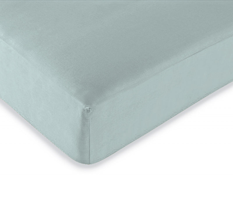 Drap housse "Duo Protect" imperméable 100% Coton 57 fils/cm² 180 x 200 cm Menthe
