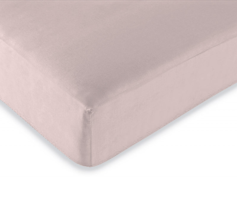 Drap housse "Duo Protect" imperméable 100% Coton 57 fils/cm² 180 x 200 cm Rose Dragée