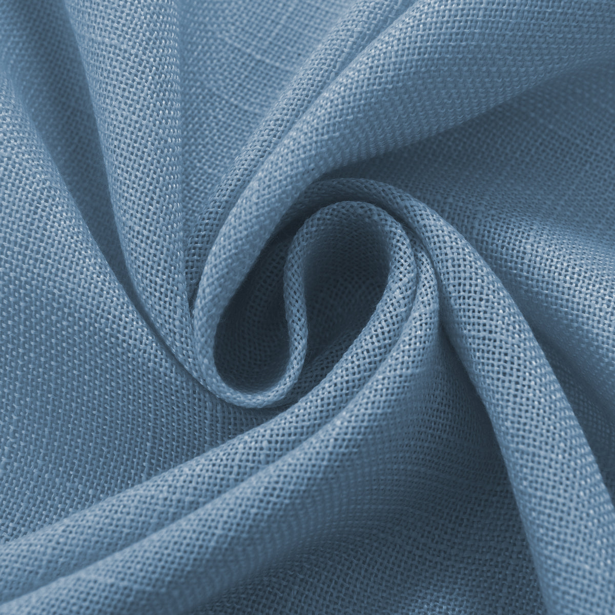 Rideau ajustable + 8 anneaux pince 140 x 270 cm Polyester effet lin" Evasion" Bleuet