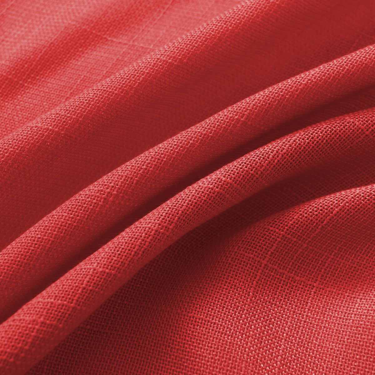 Rideau ajustable + 8 anneaux pince 140 x 270 cm Polyester effet lin" Evasion" Cerise