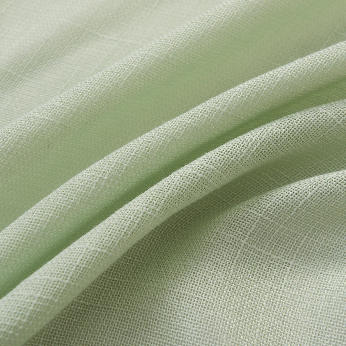 Rideau ajustable + 8 anneaux pince 140 x 270 cm Polyester effet lin" Evasion" Menthe