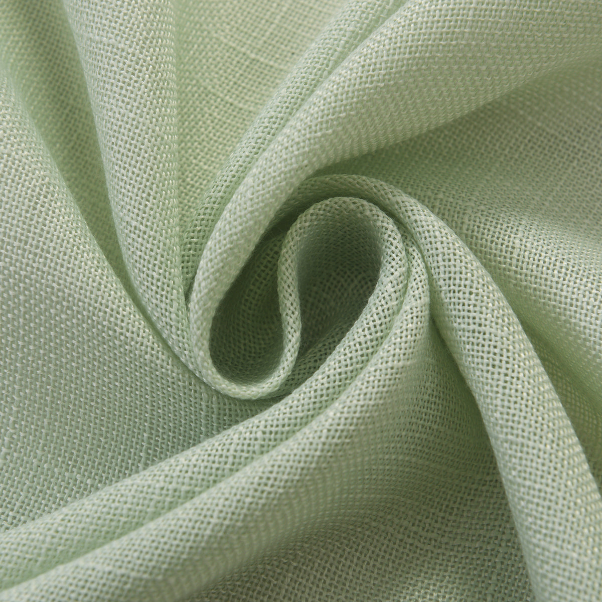 Rideau ajustable + 8 anneaux pince 140 x 270 cm Polyester effet lin" Evasion" Menthe