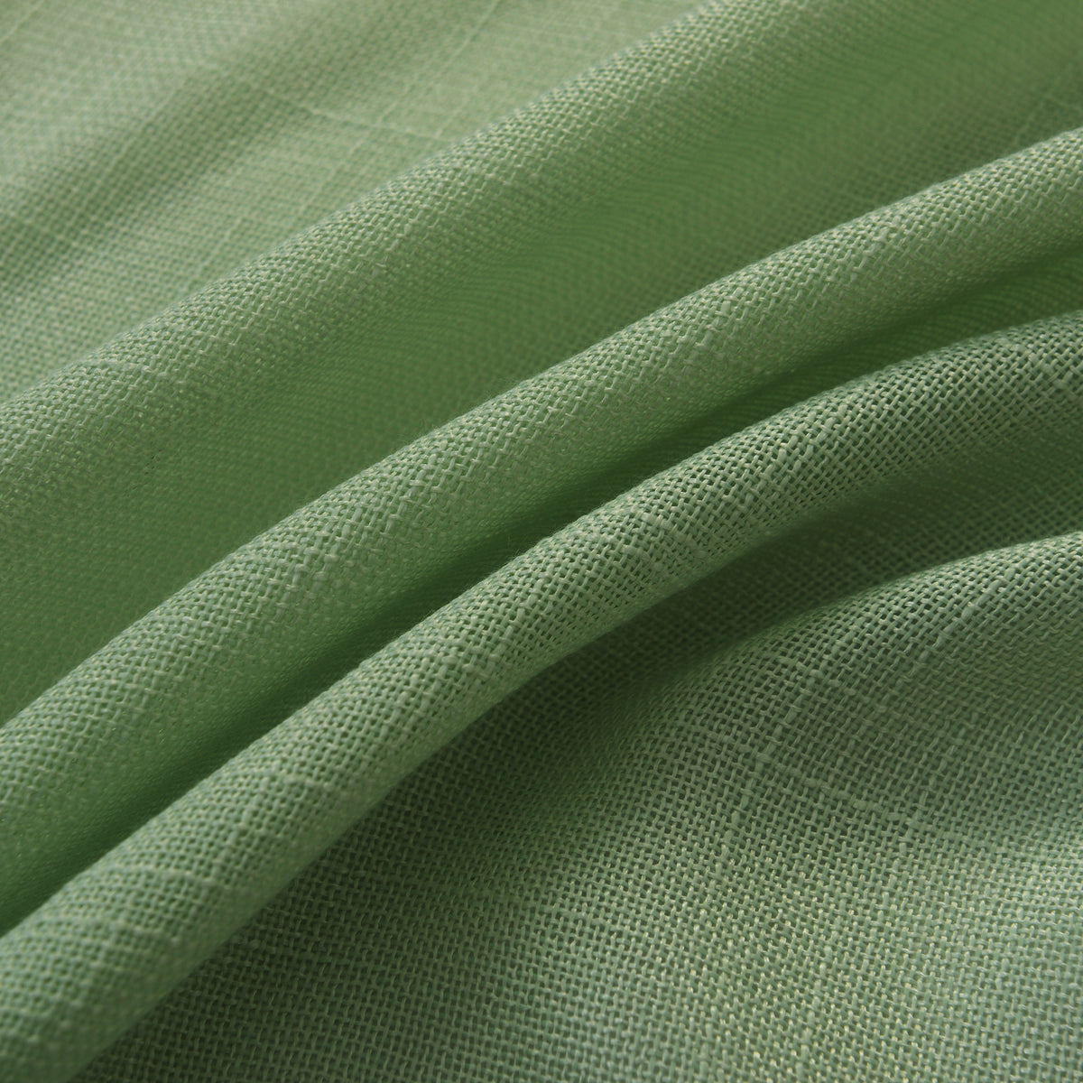 Rideau ajustable + 8 anneaux pince 140 x 270 cm Polyester effet lin" Evasion" Romarin