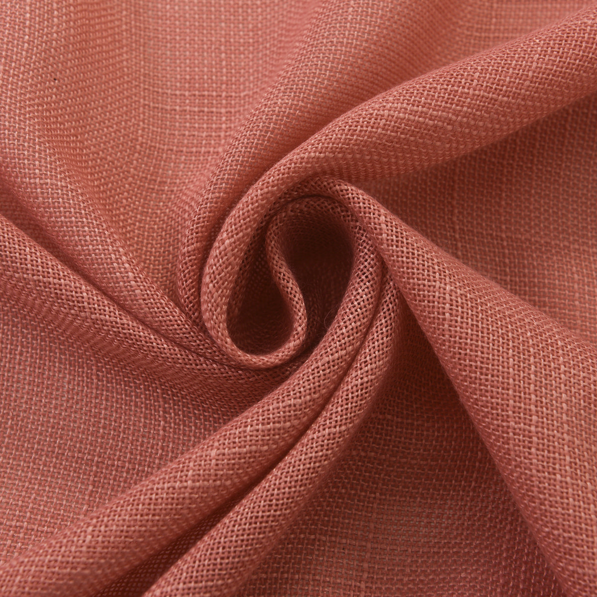 Rideau ajustable + 8 anneaux pince 140 x 270 cm Polyester effet lin" Evasion" Rose Boise