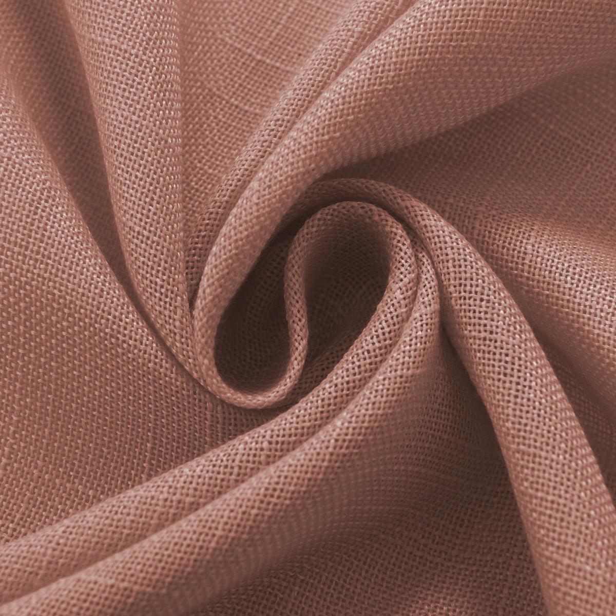 Rideau ajustable + 8 anneaux pince 140 x 270 cm Polyester effet lin" Evasion" Terracotta