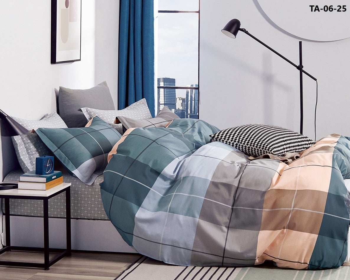 Parure de Couette "Imprimé Double Face" 240 x 220 cm + 2 Taies d'oreiller 65 x 65 cm