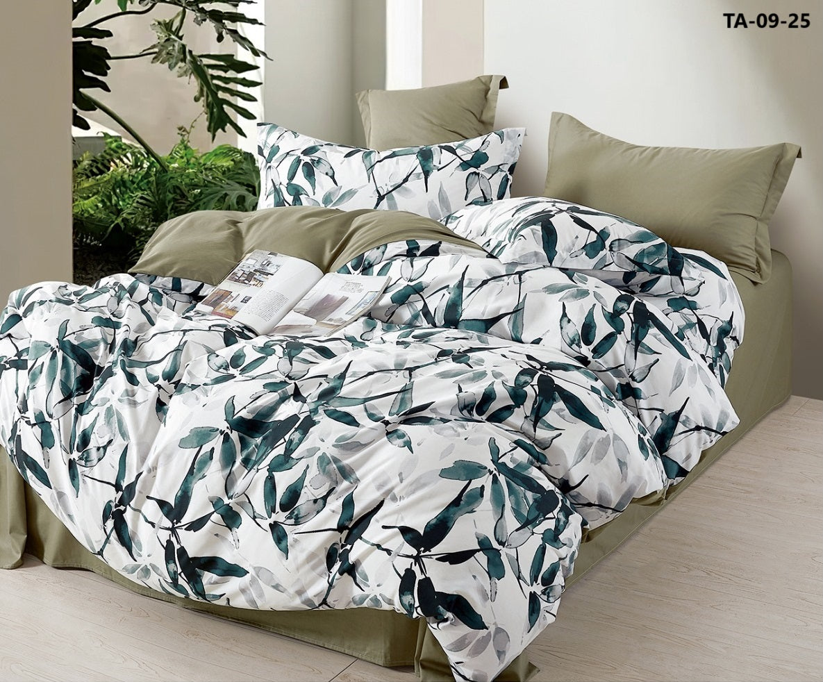 Parure de Couette "Imprimé Double Face" 240 x 220 cm + 2 Taies d'oreiller 65 x 65 cm