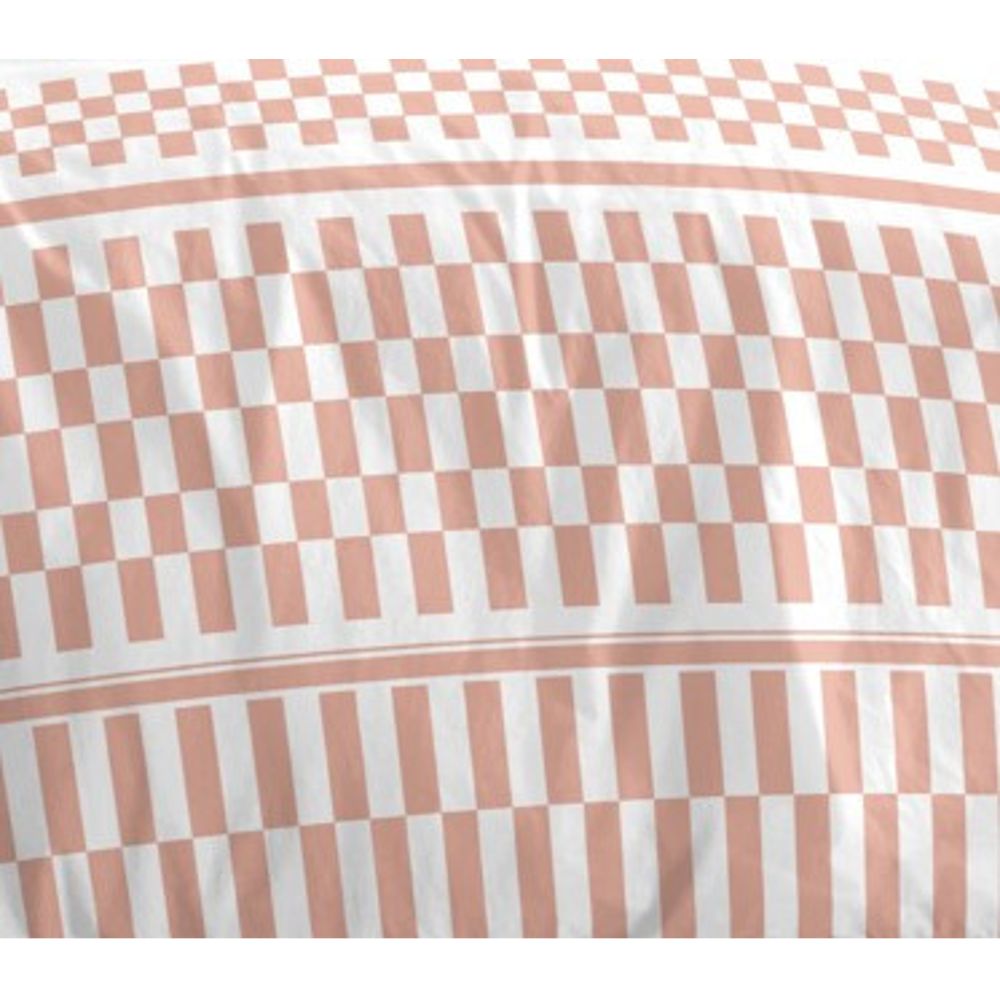 Parure de draps  4 pièces "Louna" drap housse 160  Casimir Peche
