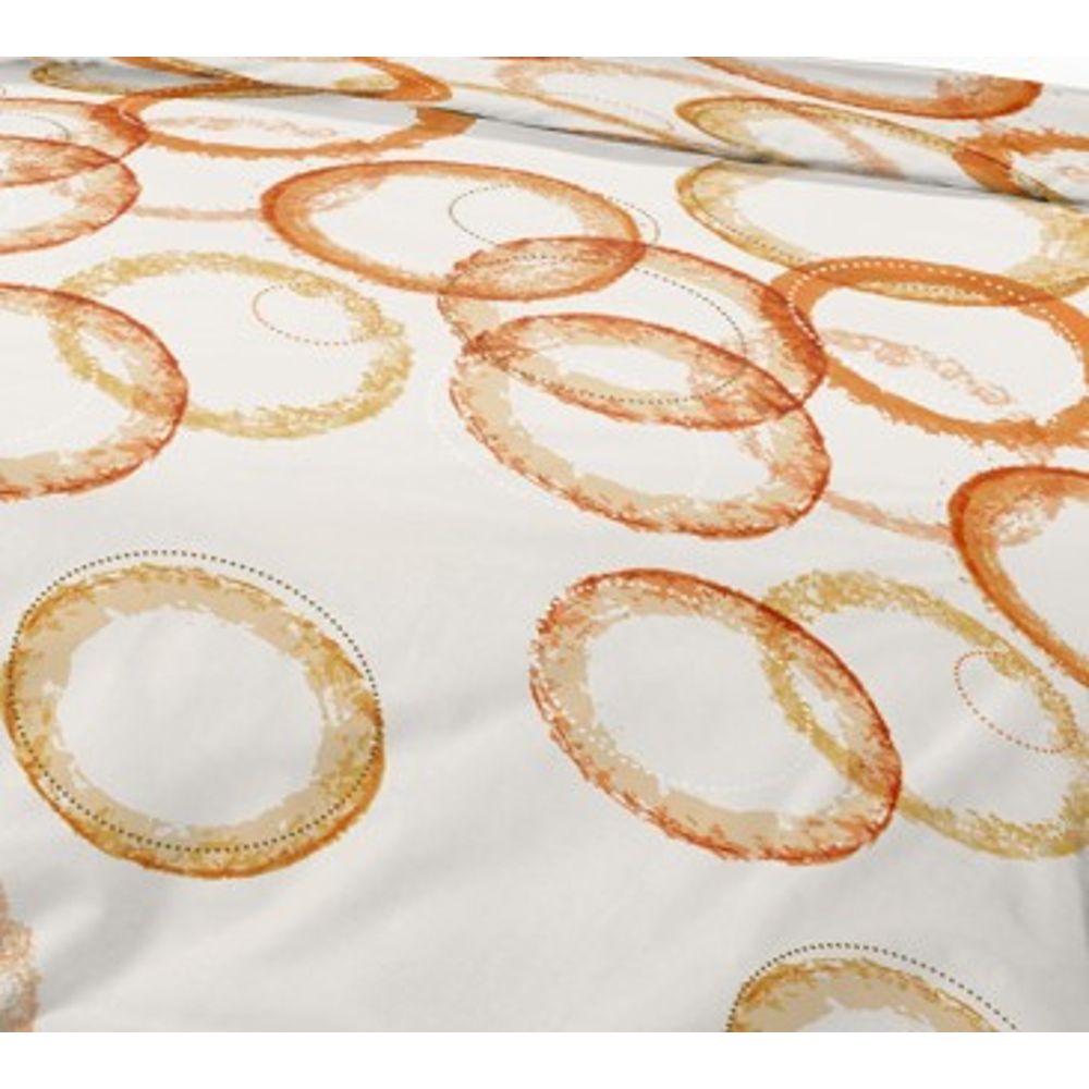 Parure de draps  4 pièces "Louna" drap housse 160 Circle Orange