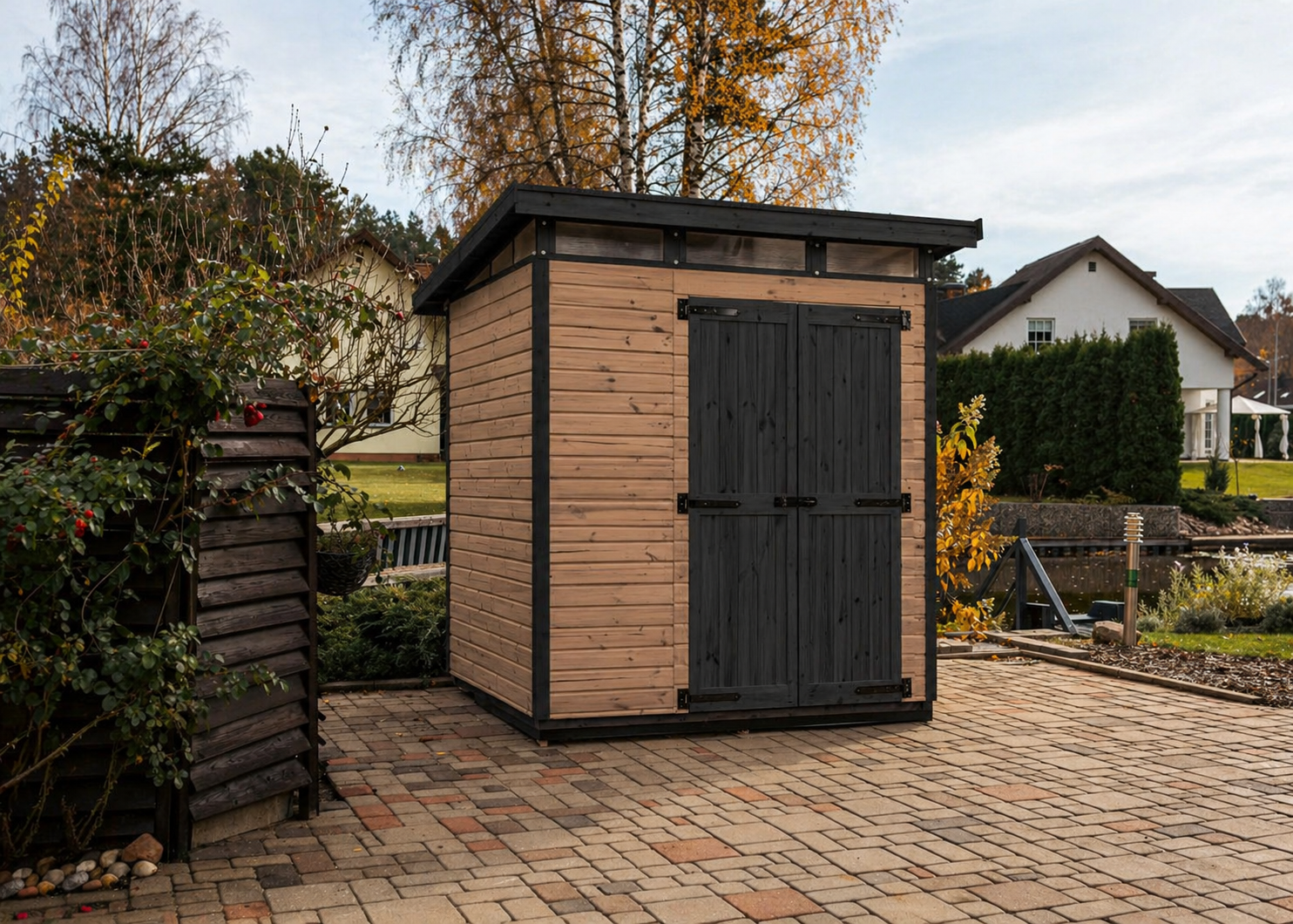 Abri de jardin en bois 203x163 cm Marron