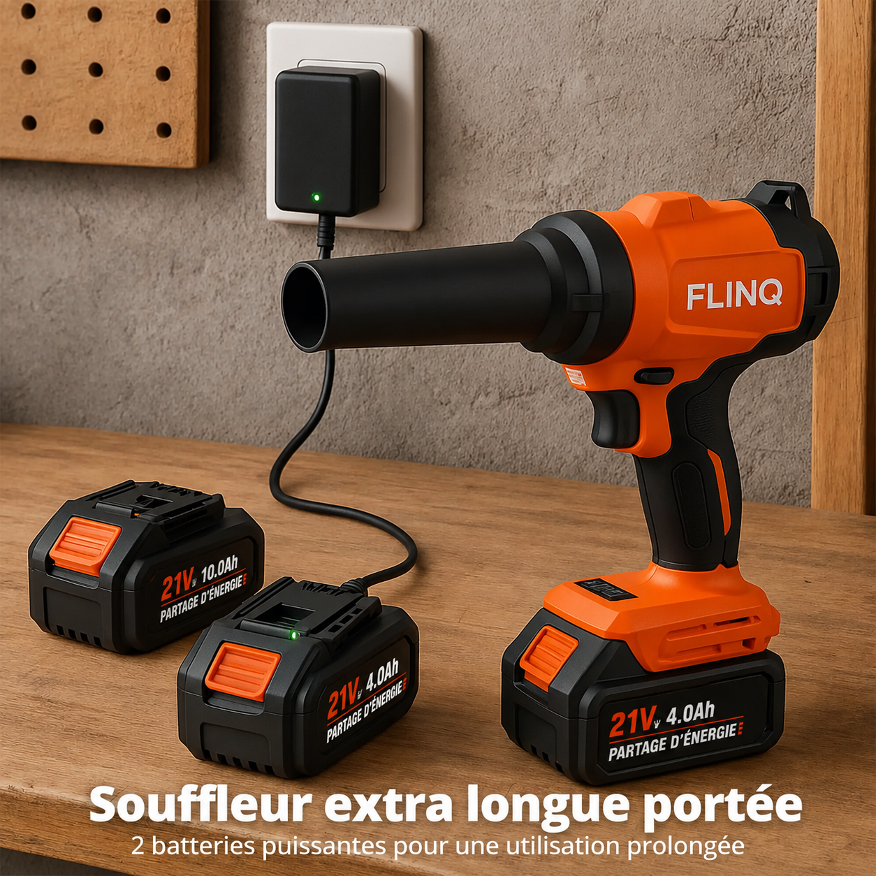 FlinQ - Souffleur à main à batterie multifonctionnel Premium