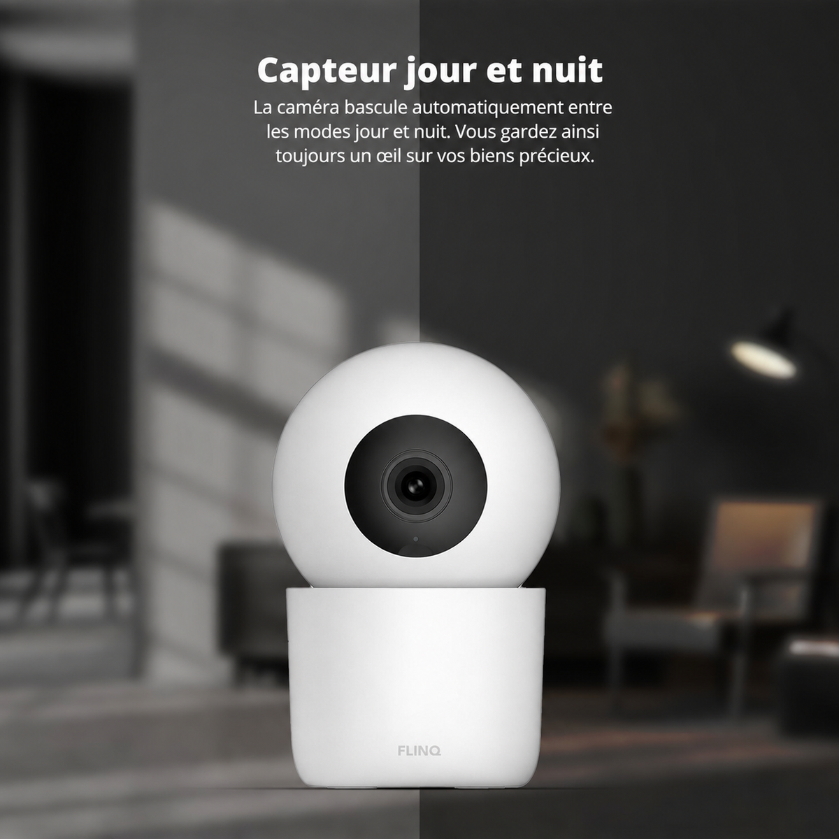 Caméra intérieure de mouvement intelligente FlinQ