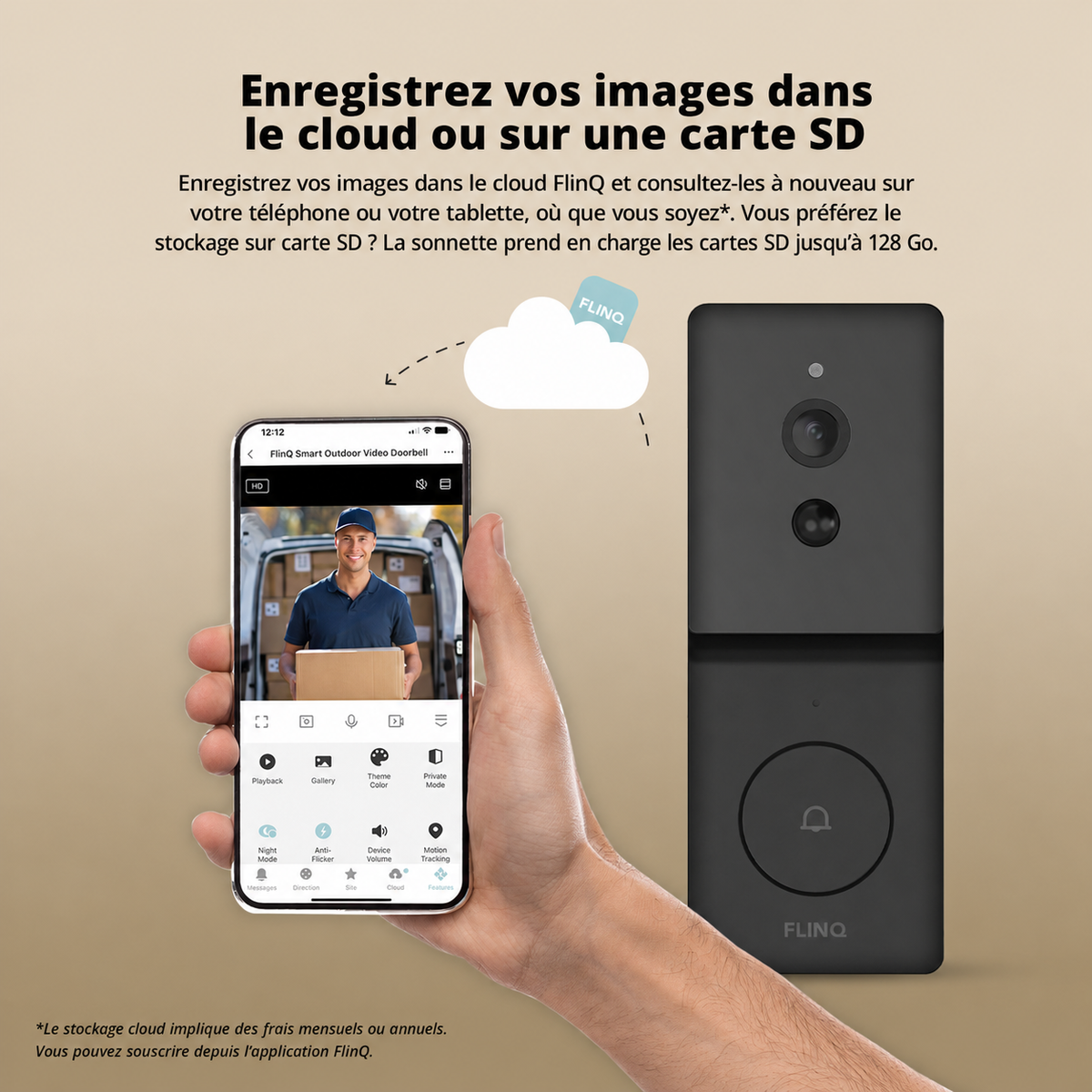 Sonnette vidéo extérieure intelligente