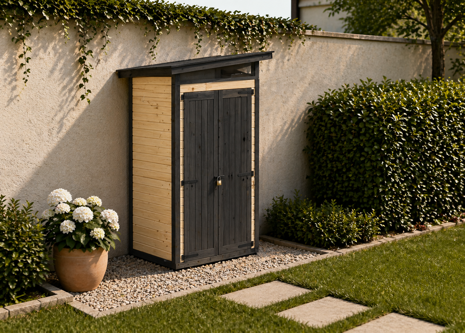 Abri de jardin en bois 127x87 cm Marron