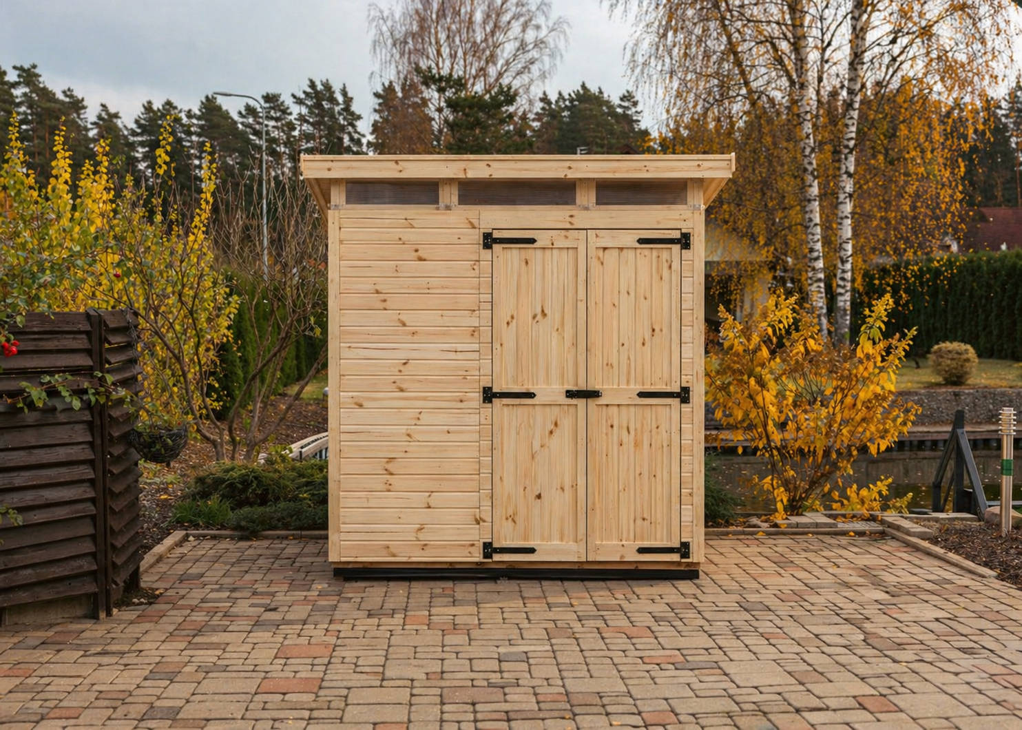 Abri de jardin en bois 203x163 cm Naturel