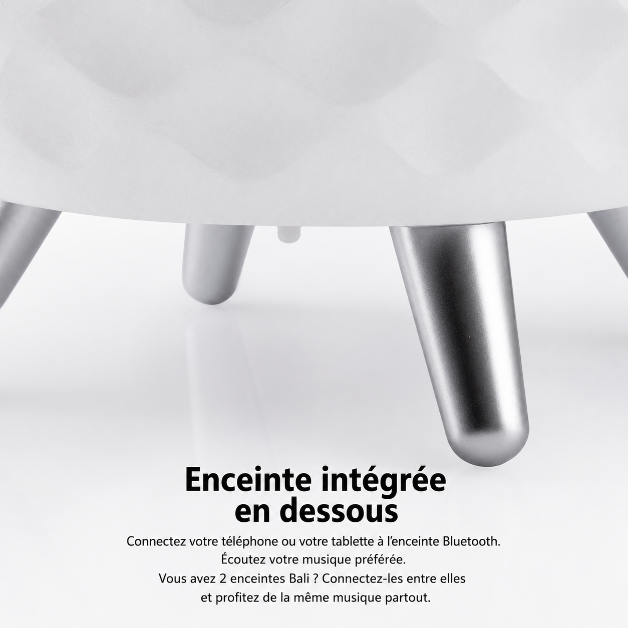Lampe-enceinte LED sans fil avec refroidisseur à vin intégré Bali XL - Bluetooth - RGB - Blanc