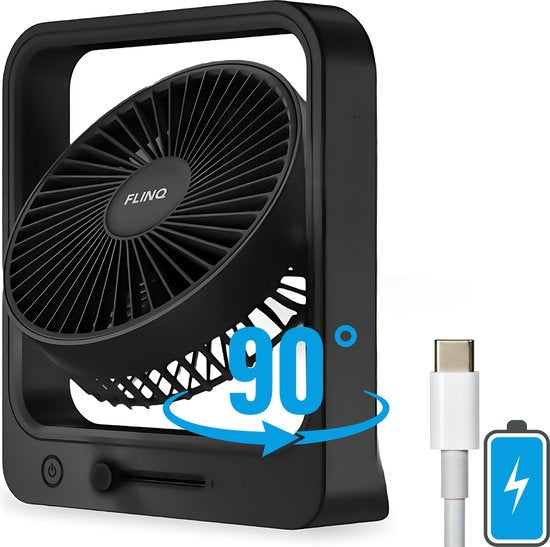 Ventilateur Coolcube noir sans fil - Rechargeable - Vitesse réglable