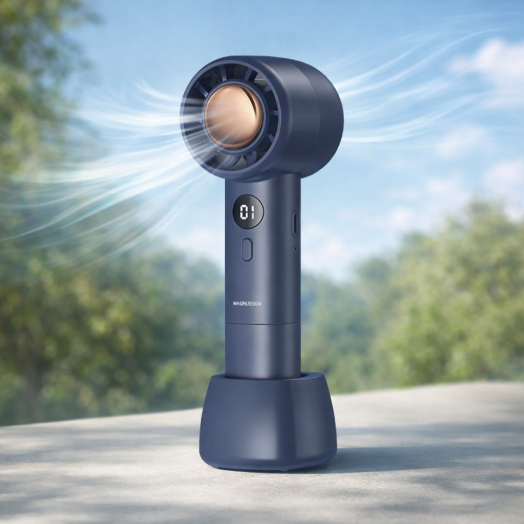 Ventilateur turbo nomade bleu compact