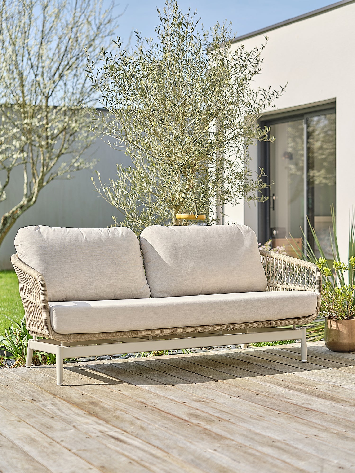 Salon bas de jardin Dylis - Grège