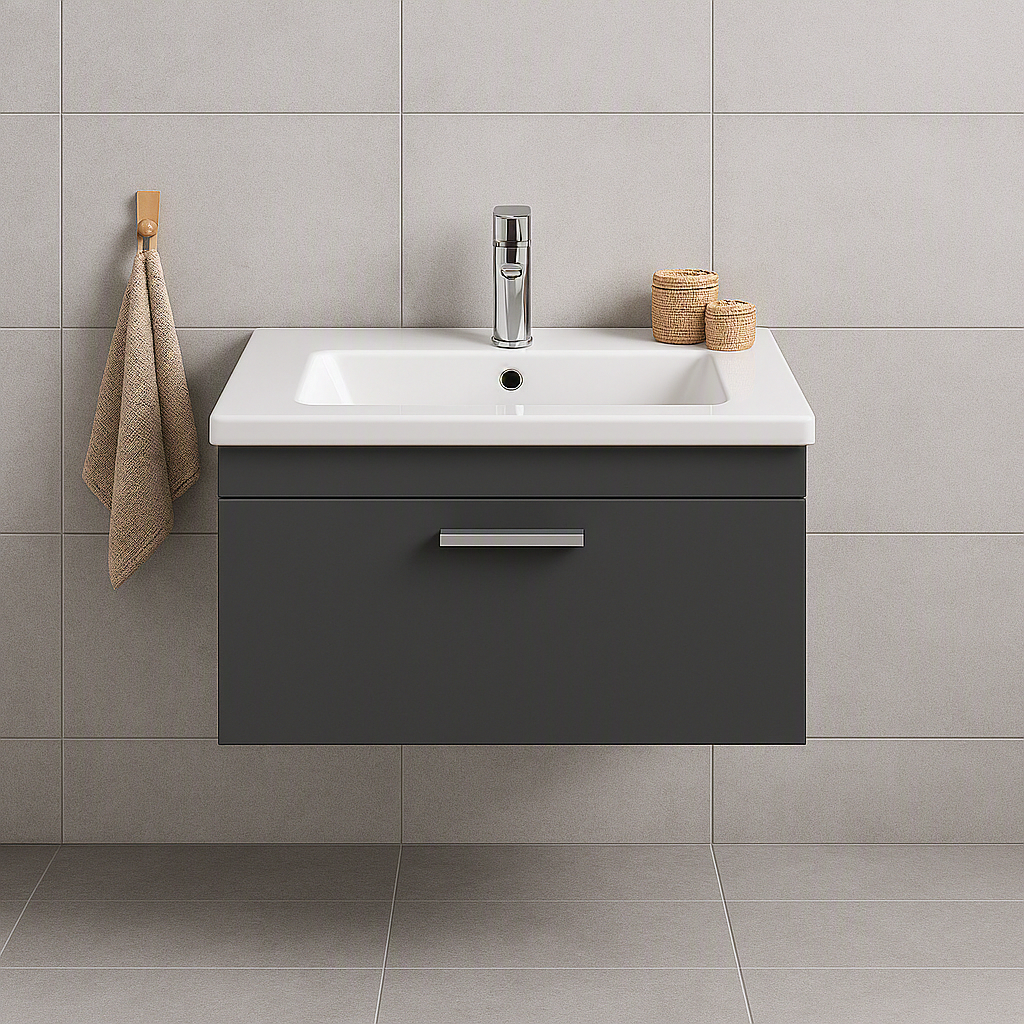 Meuble simple vasque Rubite 1 tiroir 100 cm