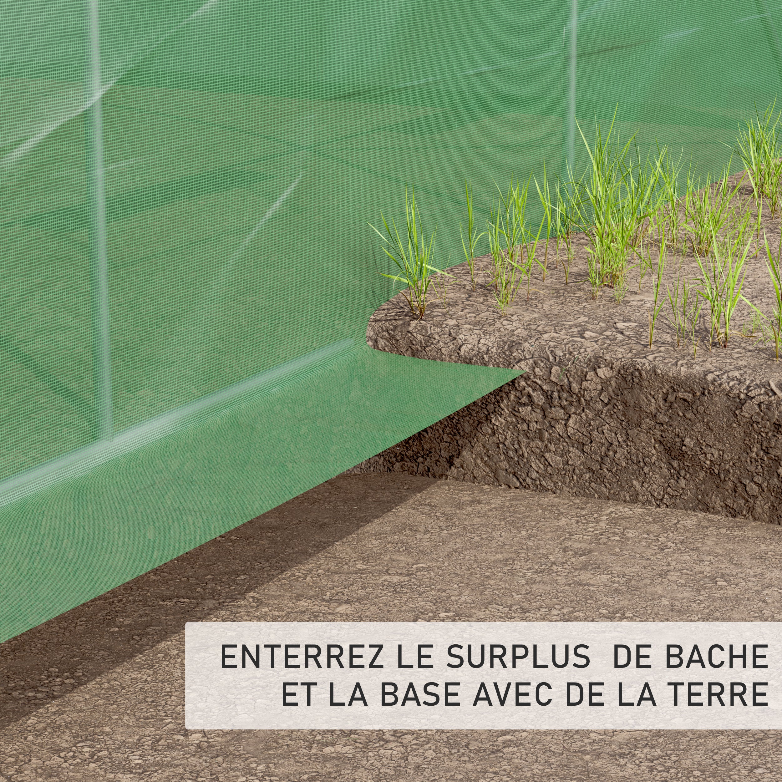 Serre de Jardin - bache armee - 12m2