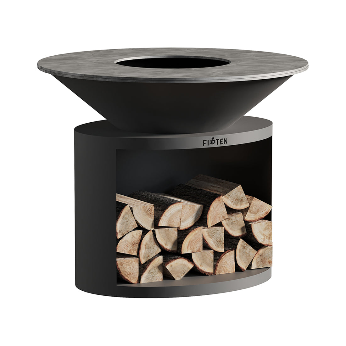 Brasero plancha Ellipse 120 thermolaqué noir