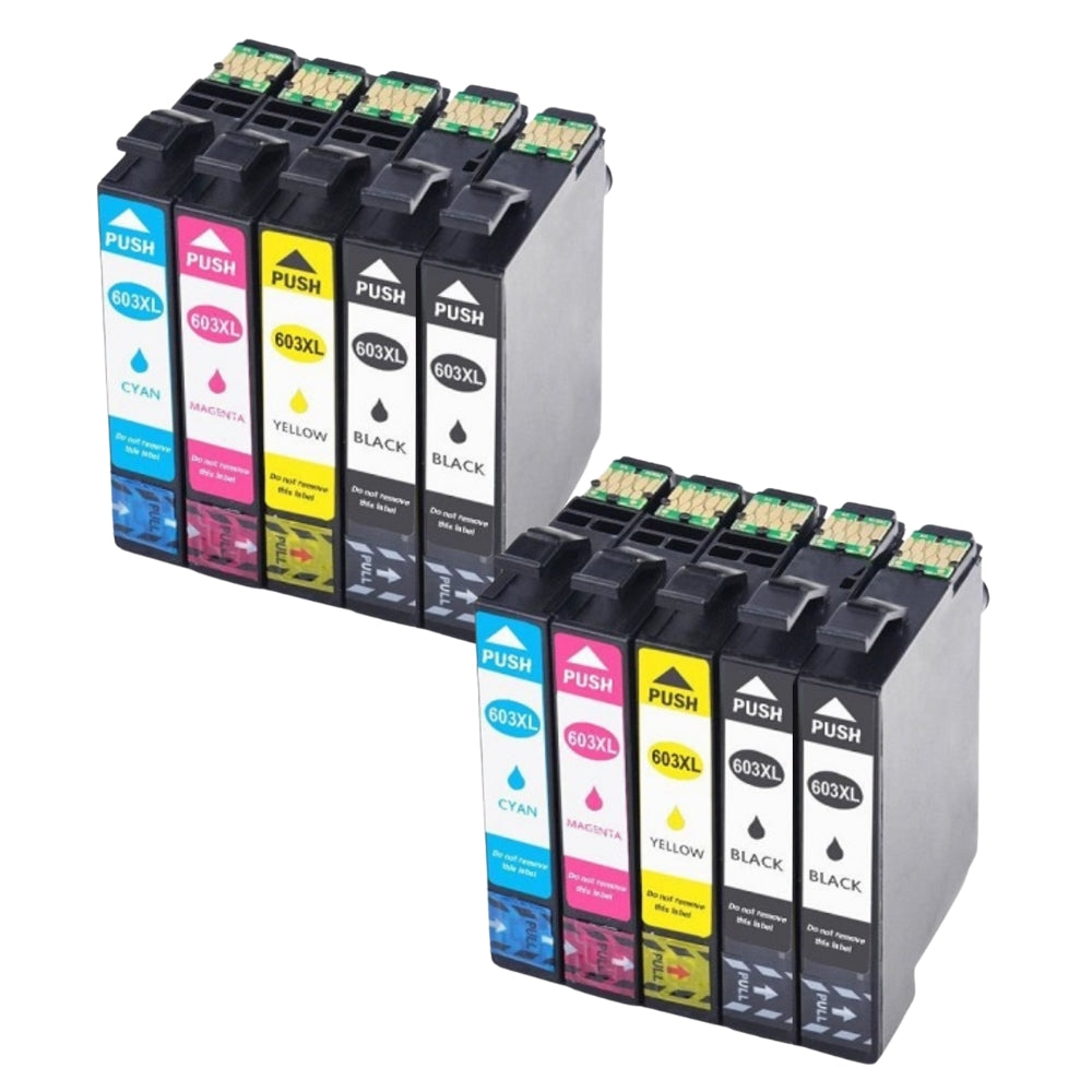 Pack de 10  Cartouches 603 XL Compatibles pour Imprimante EPSON 603 XL