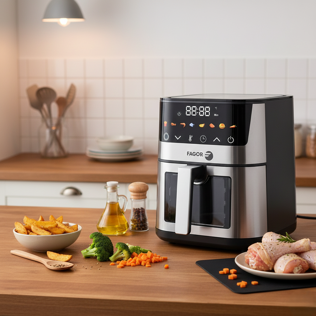 Friteuse à air chaud Air fryer 5L 1400W Argent
