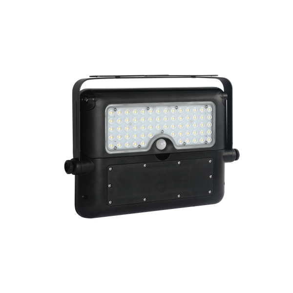 FlinQ Solar LED Floodlight 10W - Projecteur à énergie solaire - Lampe d'extérieur - IP65 - Lumière vive avec détecteur de mouvement