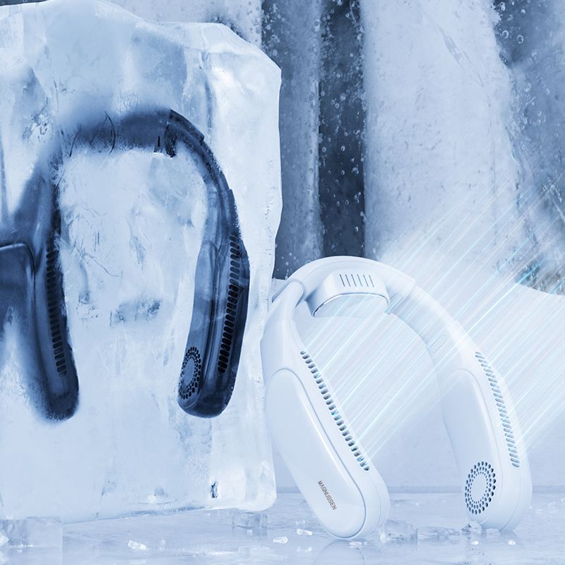 Ventilateur de cou portable bleu marine luxe