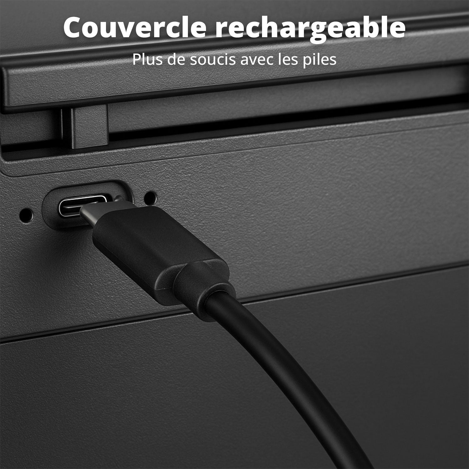 Poubelle Mira avec couvercle à fermeture douce et voyant d'état LED 50 litres Argent