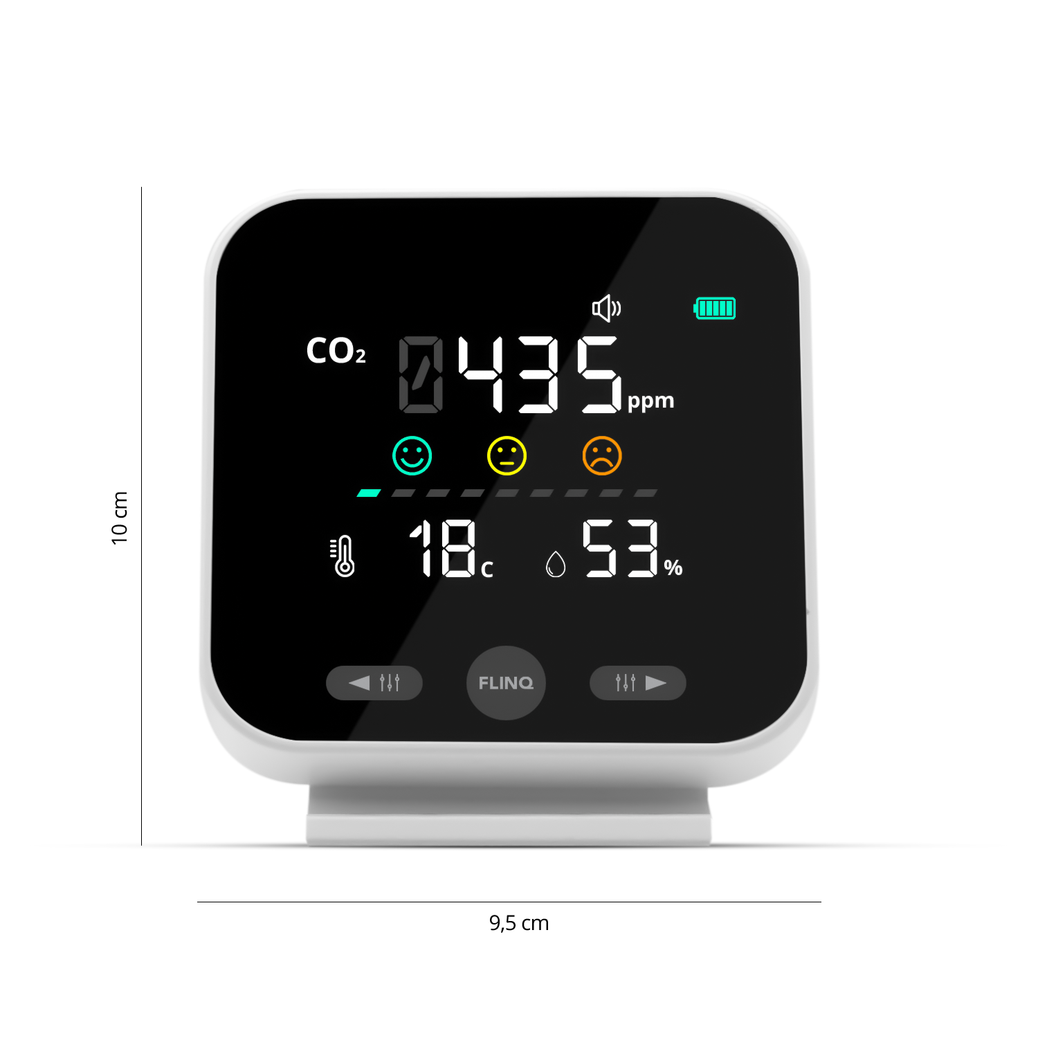 Compteur de CO2 sans fil FlinQ