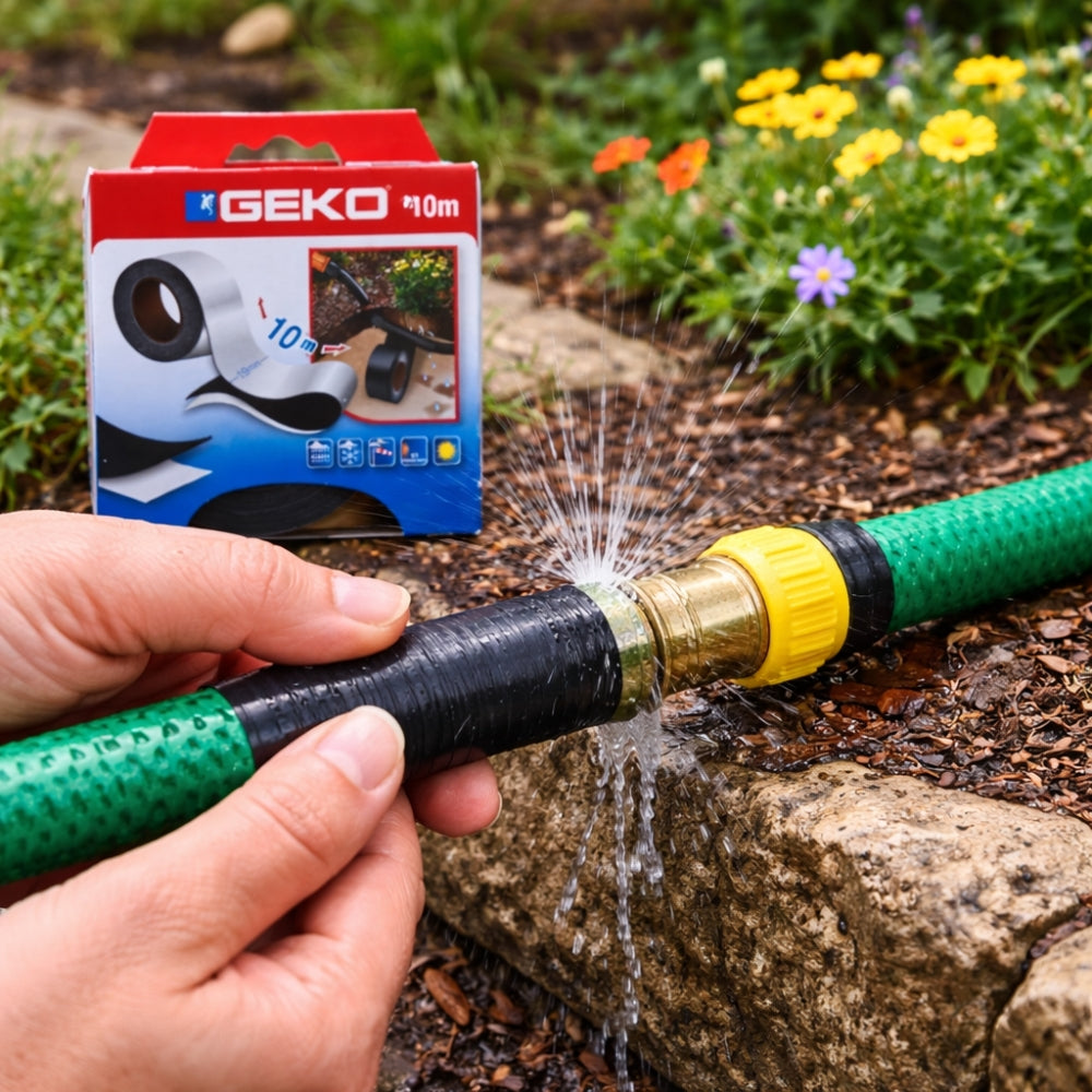 Ruban Auto-Amalgamant GEKO 19 mm x 10 m Étanche et Résistant UV et Chaleur – Isolation et Réparation Câbles, Tuyaux