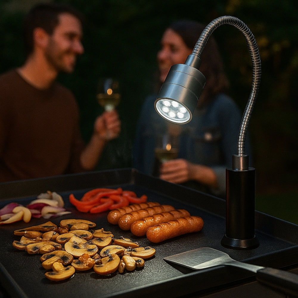 Lampe LED Barbecue avec Base Aimantée Tête Inclinable 360 Degrés