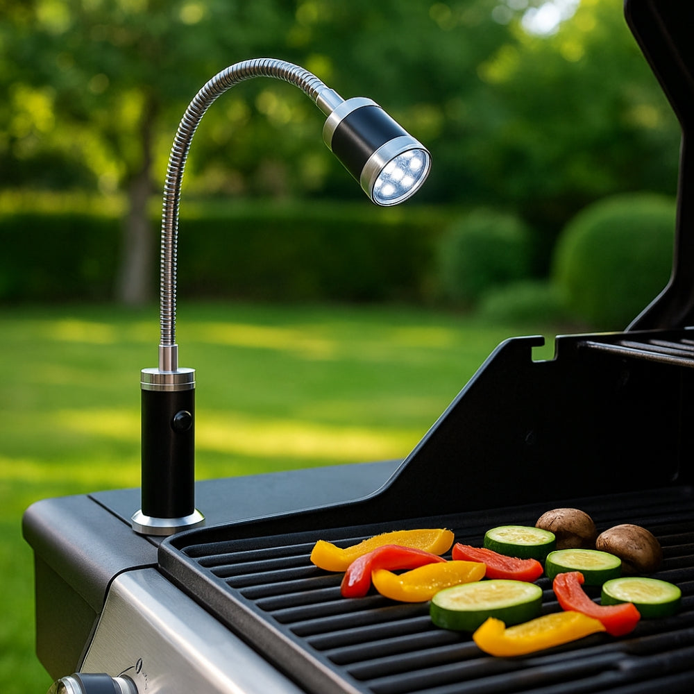 Lampe LED Barbecue avec Base Aimantée Tête Inclinable 360 Degrés
