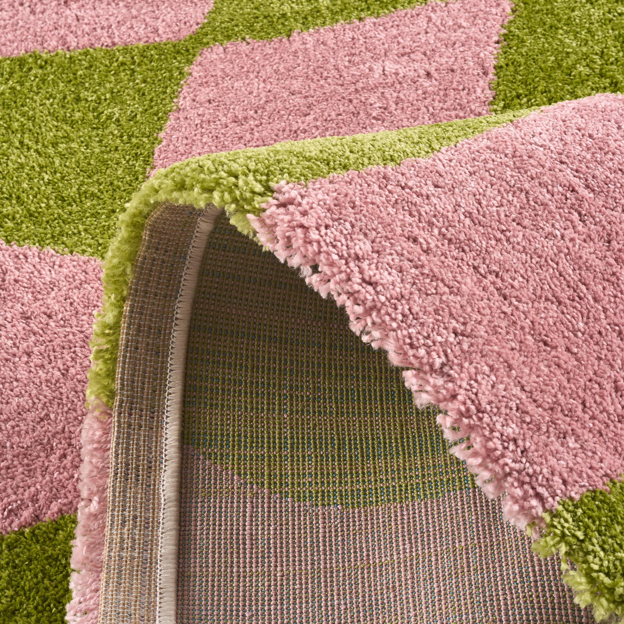 Tapis vintage année 70 - Vert - Groovy