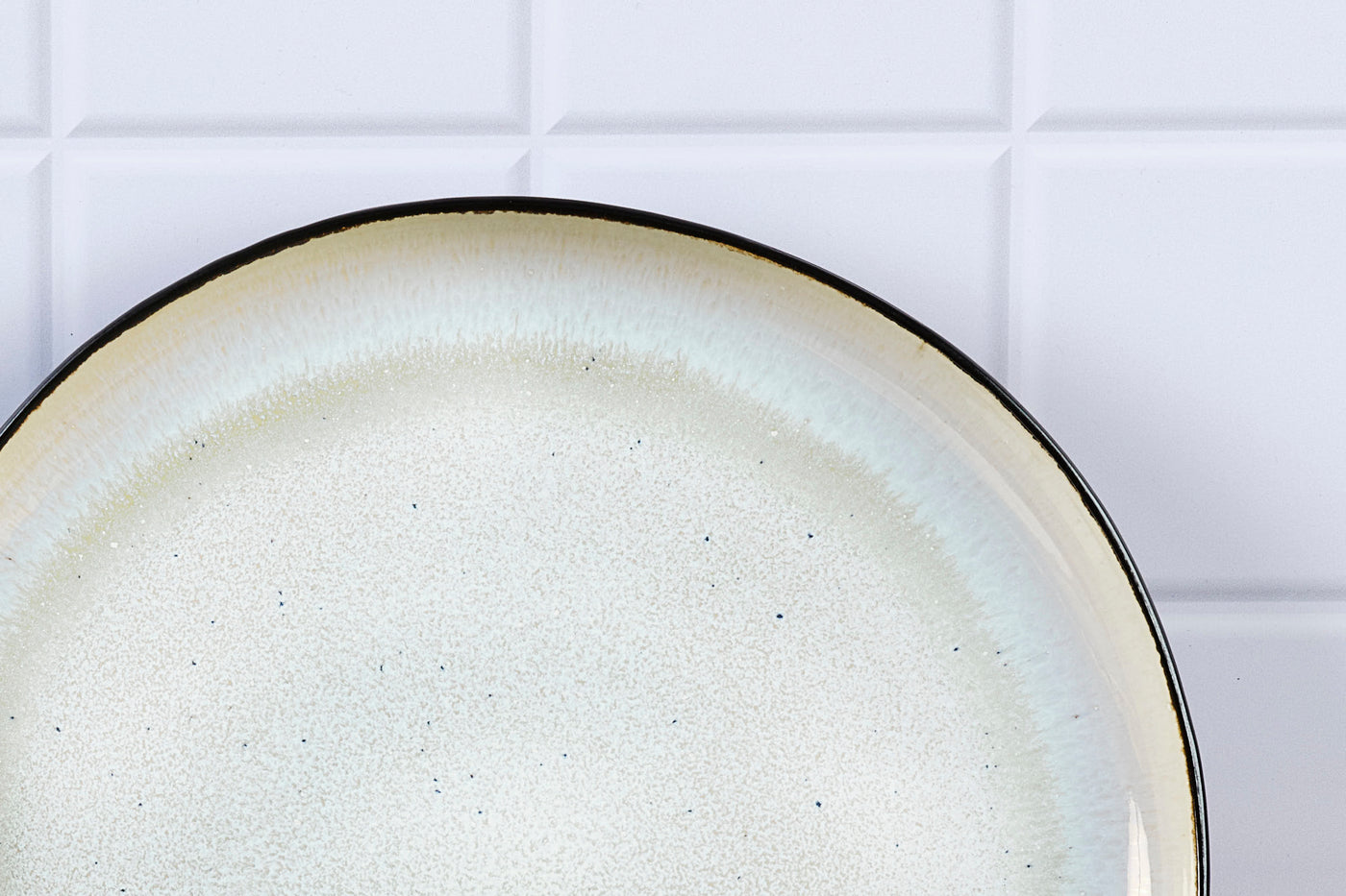 Plateau de service IRIS Ø32cm - 2 pièces - Blanc ivoire
