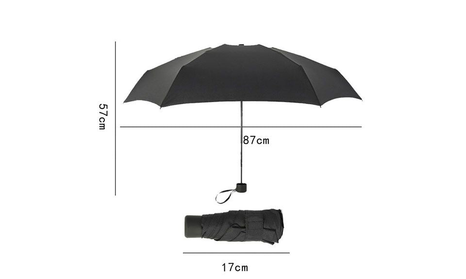 Mini-Parapluie pliable noir